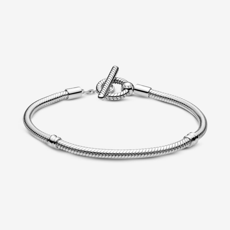 Charm Holders Pandora Moments T-Bar Snake Argent | 0417683-SD