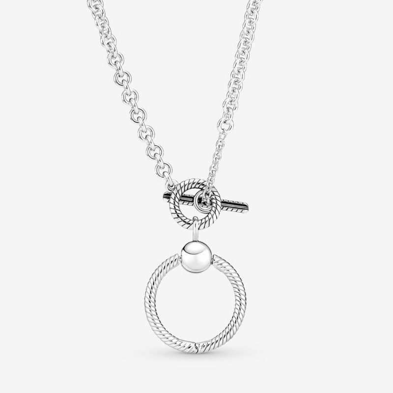 Charm Pendants Pandora Moments O T-bar Argent | 4587603-QL