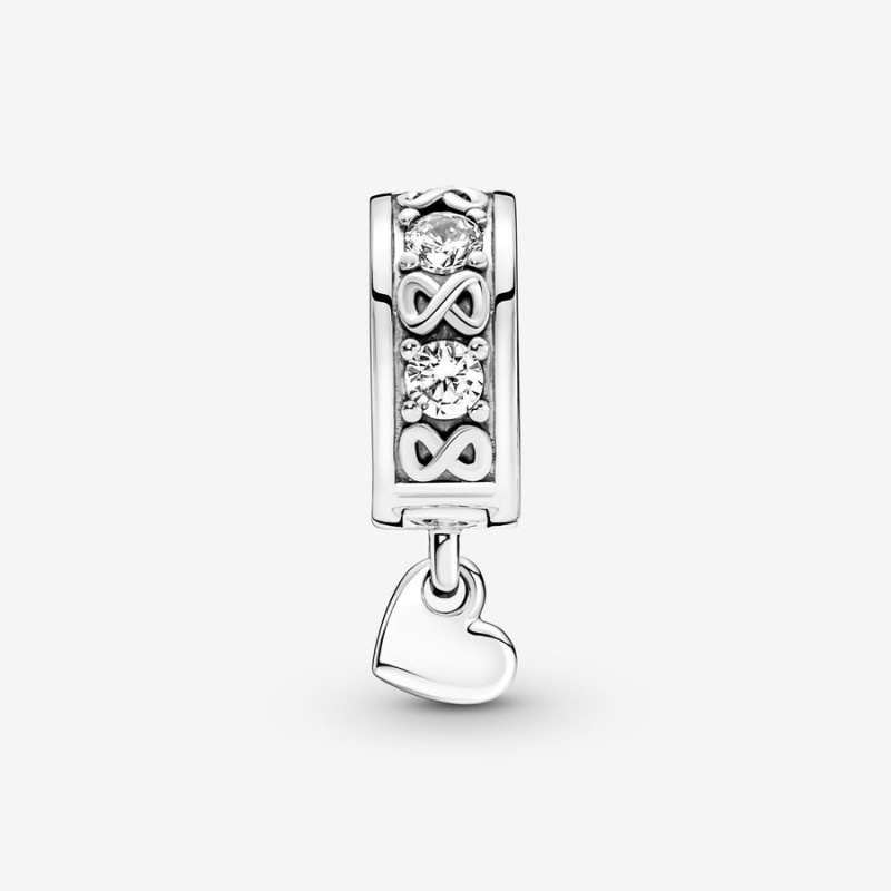 Clips Pandora Family Always Pavé Clip Argent | 0738564-ZJ