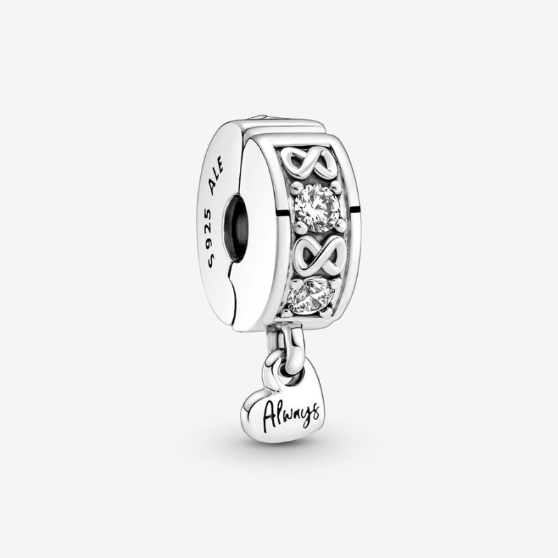 Clips Pandora Family Always Pavé Clip Argent | 0738564-ZJ