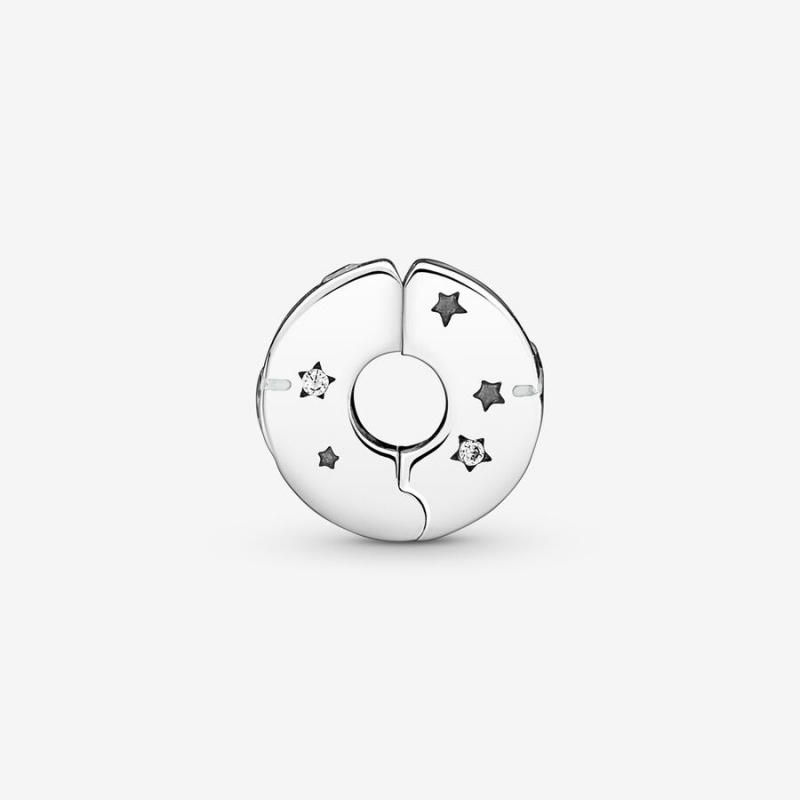 Clips Pandora Stars & Galaxy Clip Argent | 0891375-MI