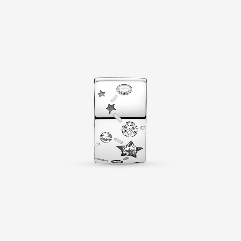 Clips Pandora Stars & Galaxy Clip Argent | 0891375-MI