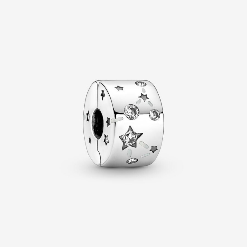 Clips Pandora Stars & Galaxy Clip Argent | 0891375-MI