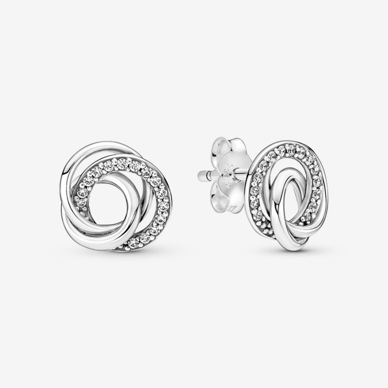 Clous d\'Oreilles Pandora Family Always Encircleds Argent | 2341586-GY