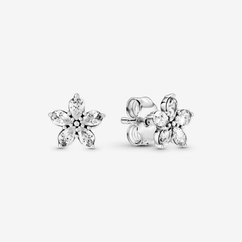 Clous d\'Oreilles Pandora Sparkling Snowflakes Argent | 9420315-MU