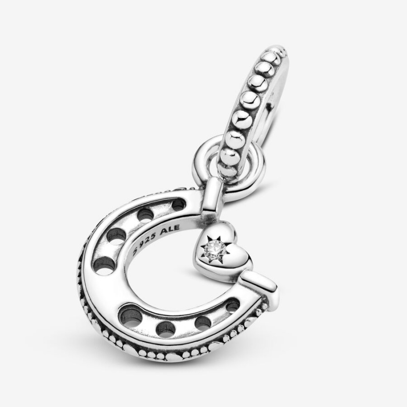 Dangle Charms Pandora Good Luck Horseshoe Dangle Argent | 1653280-TA