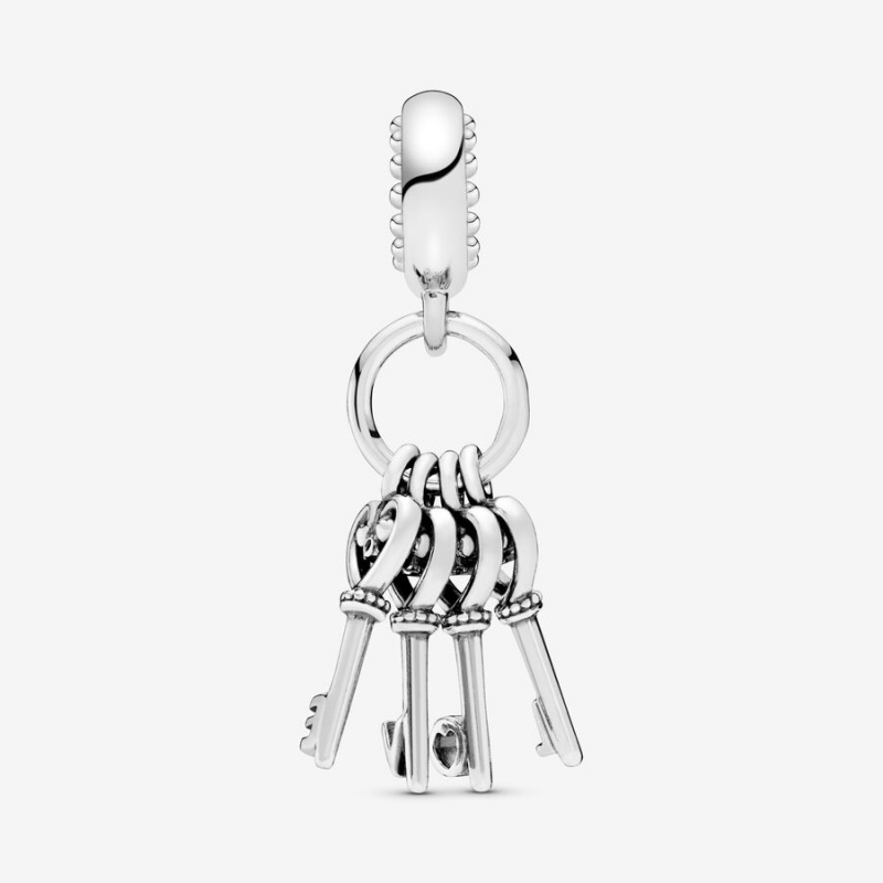 Dangle Charms Pandora Keys of Love Dangle Argent | 2795310-OG