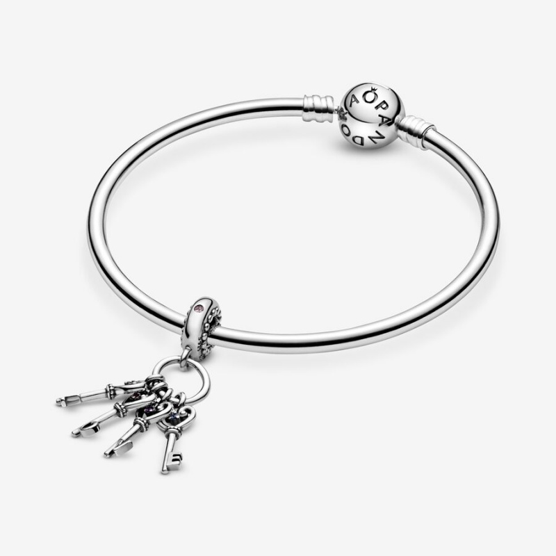 Dangle Charms Pandora Keys of Love Dangle Argent | 2795310-OG