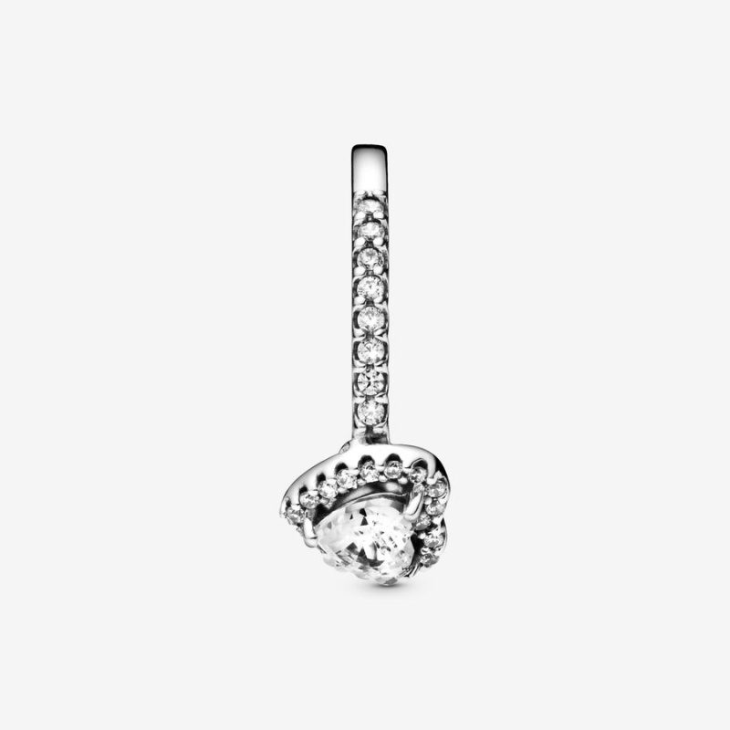 Halo & Solitaire Rings Pandora Elevated Argent | 6751208-XJ