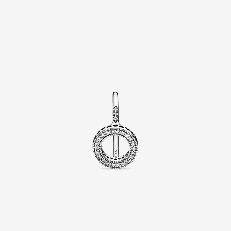 Halo & Solitaire Rings Pandora Sparkling Halo Argent | 4107832-AP