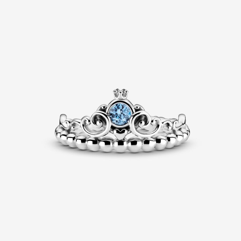 Heart & Promise Rings Pandora Disney Cinderella Blue Tiara Argent | 2095814-AE