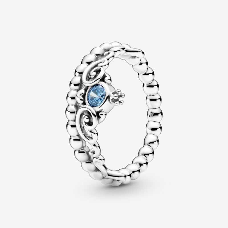 Heart & Promise Rings Pandora Disney Cinderella Blue Tiara Argent | 2095814-AE