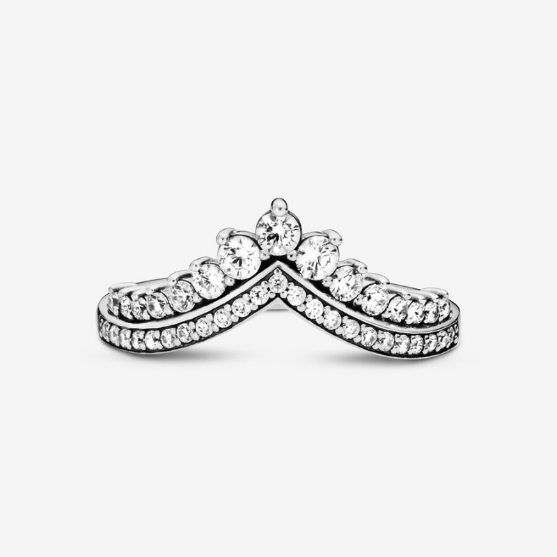 Heart & Promise Rings Pandora Princess Wishbone Argent | 2649351-WE