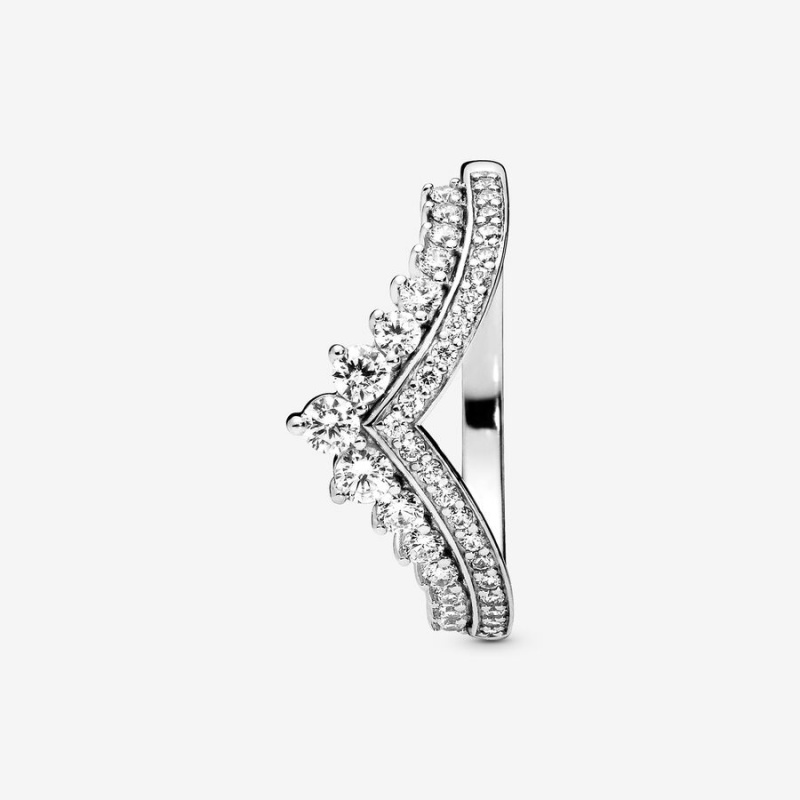 Heart & Promise Rings Pandora Princess Wishbone Argent | 2649351-WE