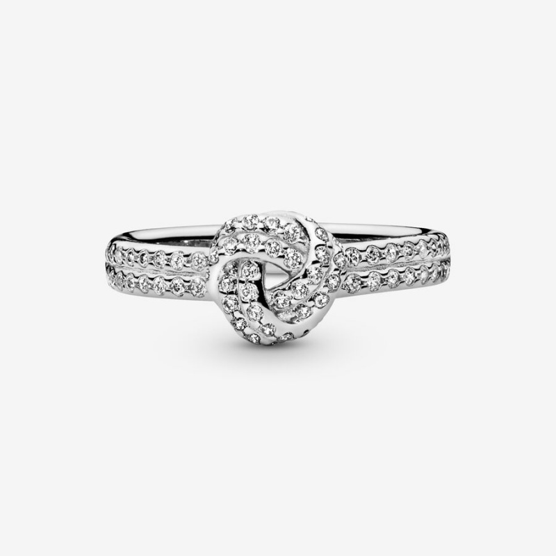 Heart & Promise Rings Pandora Shimmering Knot Argent | 6875412-QR