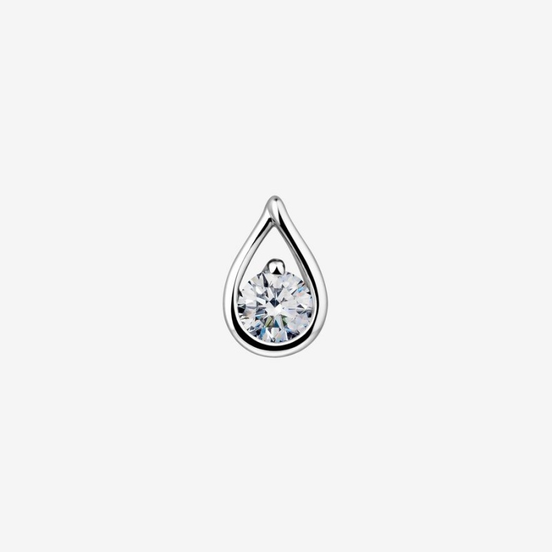 Lab-Created Diamond Earrings Pandora Brilliance 0.50 ct tw Stud Argent | 6347215-VC