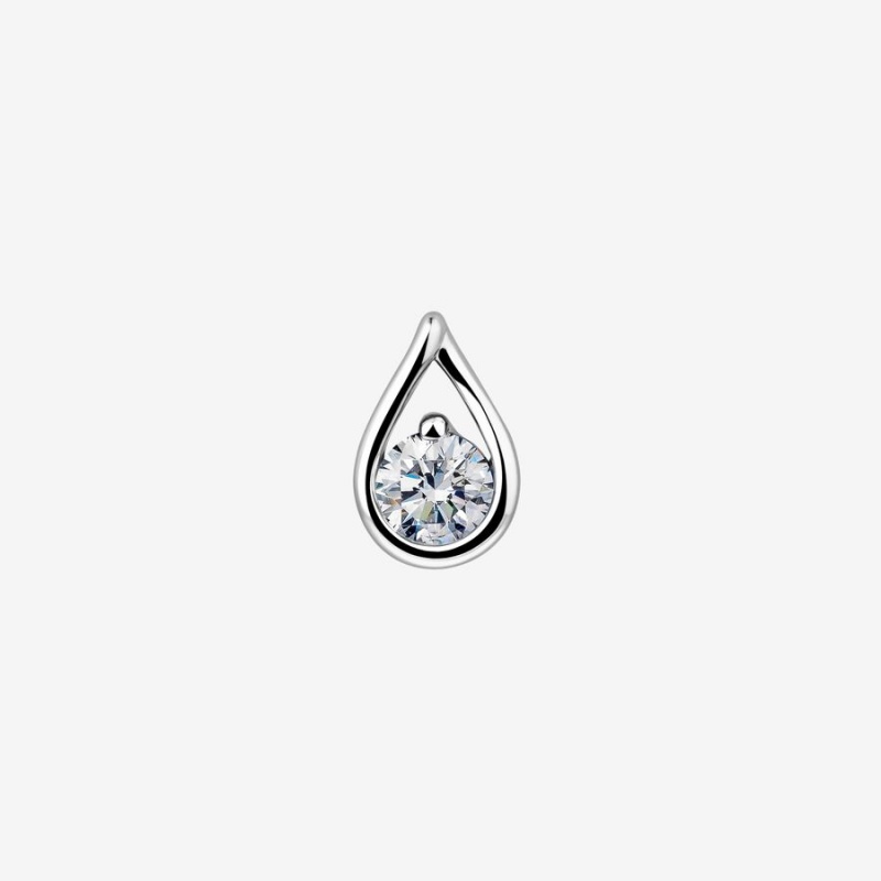 Lab-Created Diamond Earrings Pandora Brilliance 0.50 ct tw Stud Argent | 6347215-VC