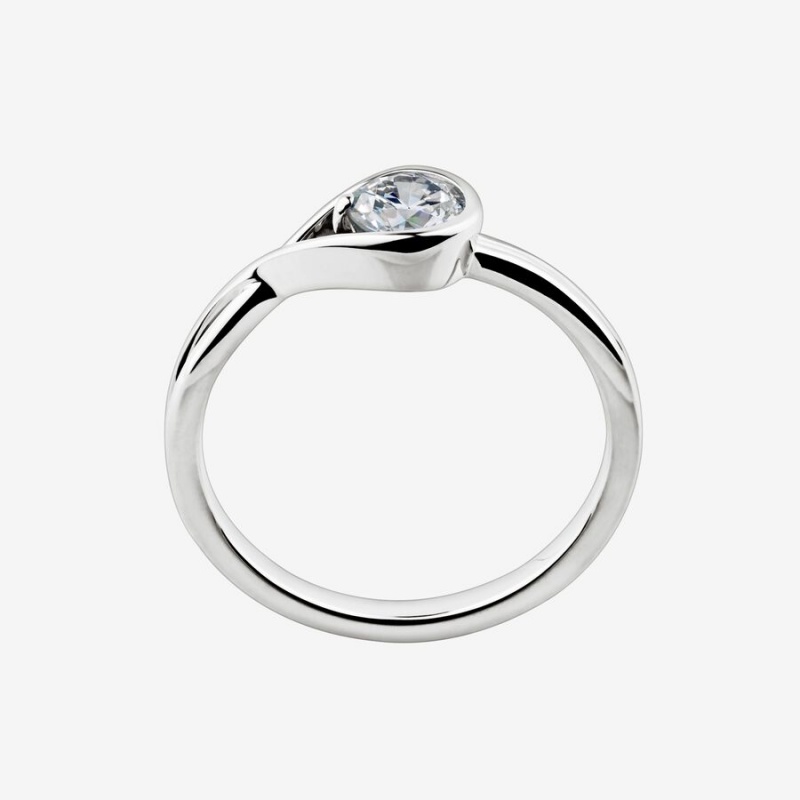 Lab-Created Diamond Rings Pandora Brilliance 0.50 ct tw Blanche Doré | 7693015-LN