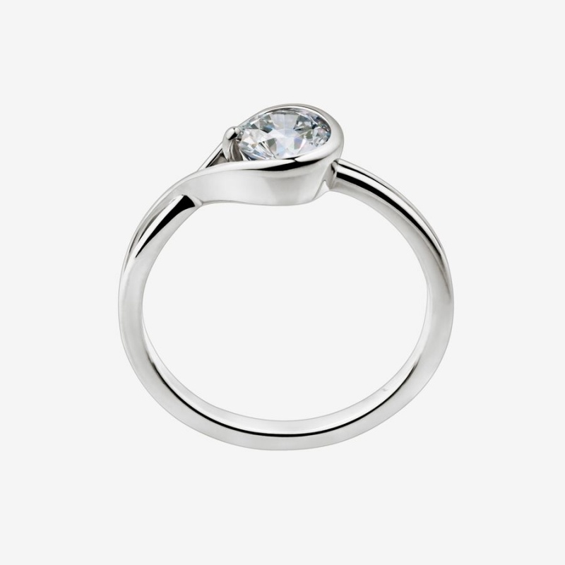 Lab-Created Diamond Rings Pandora Brilliance 0.75 ct tw Blanche Doré | 5197483-TF