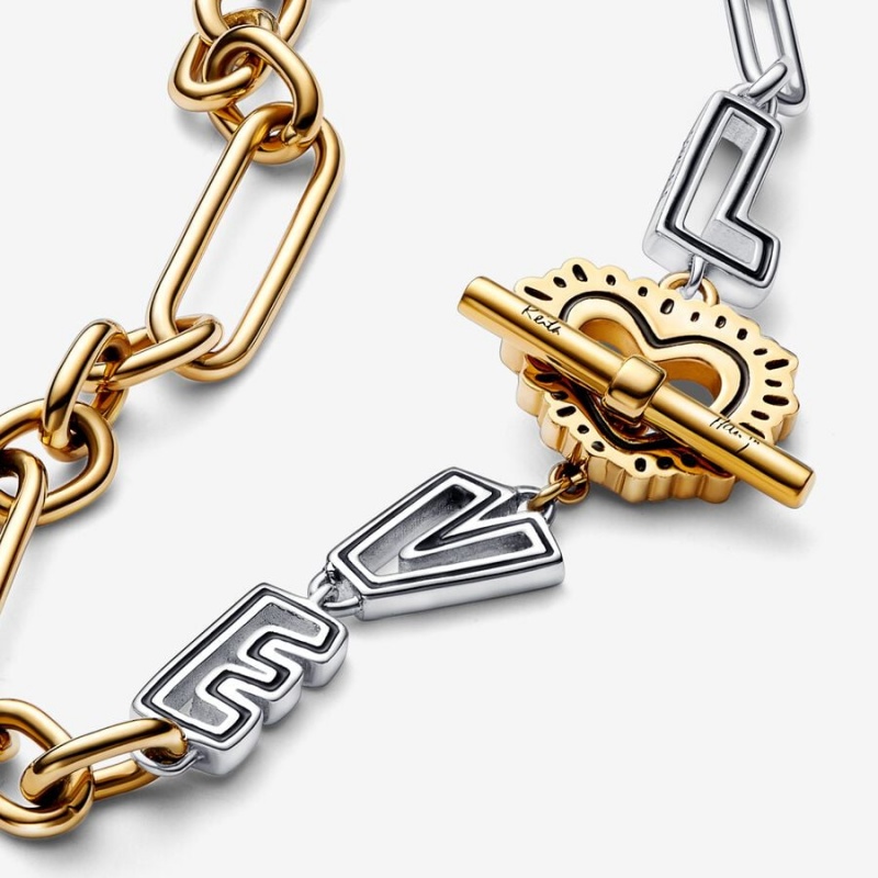 Link Bracelets Pandora Keith Haring x Two-tone Love Links Two-tone | 4970216-PD