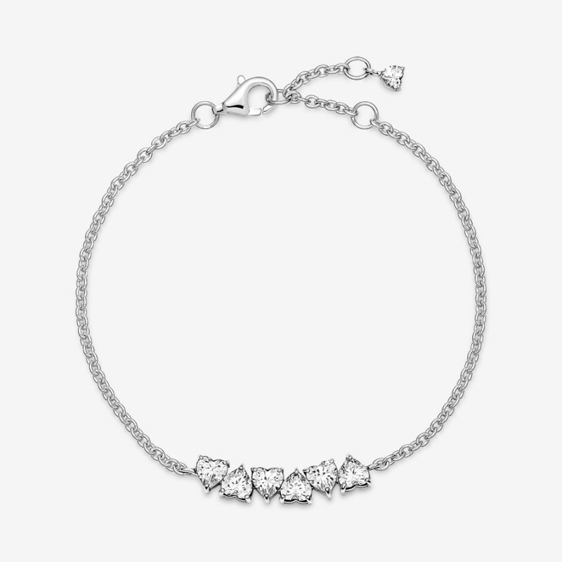 Non-charm Bracelets Pandora Sparkling Endless Hearts Argent | 1384905-TS