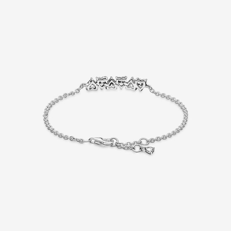 Non-charm Bracelets Pandora Sparkling Endless Hearts Argent | 1384905-TS