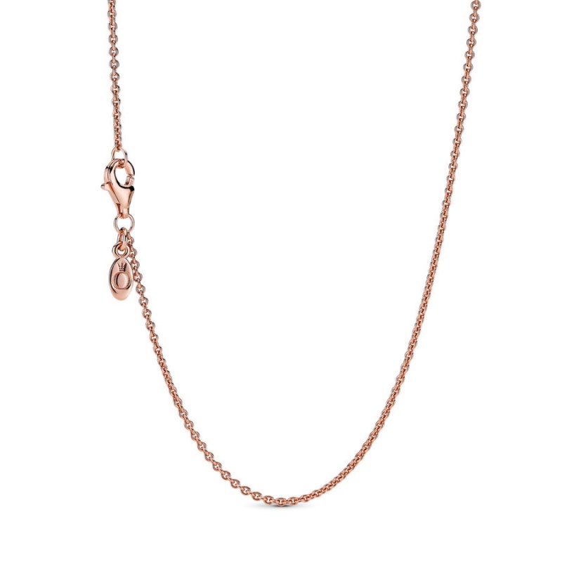 Pendant Necklaces Pandora Sparkling Collier Round & Square Pendant Necklace Rose Doré | 9521706-GJ