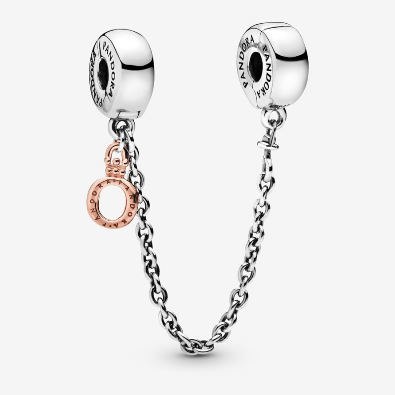 Safety Chains Pandora Dangling Crown O Sécurité Two-tone | 7485613-UG