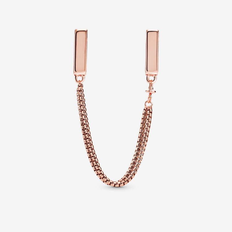 Safety Chains Pandora Sécurité Clip Rose Doré | 0867932-WS