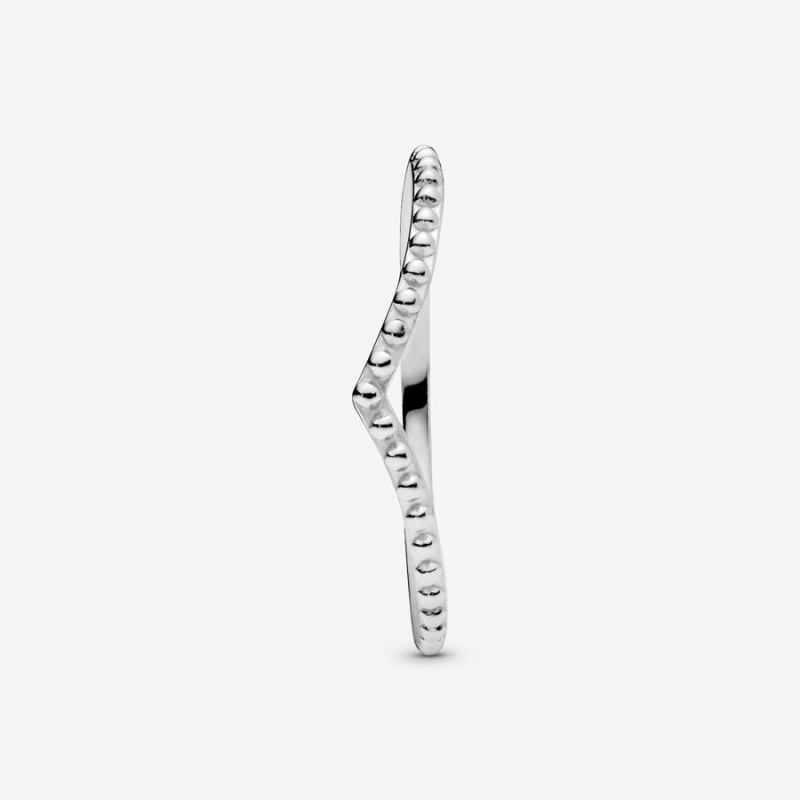 Stackable Rings Pandora Beaded Wishbone Argent | 4982075-UT