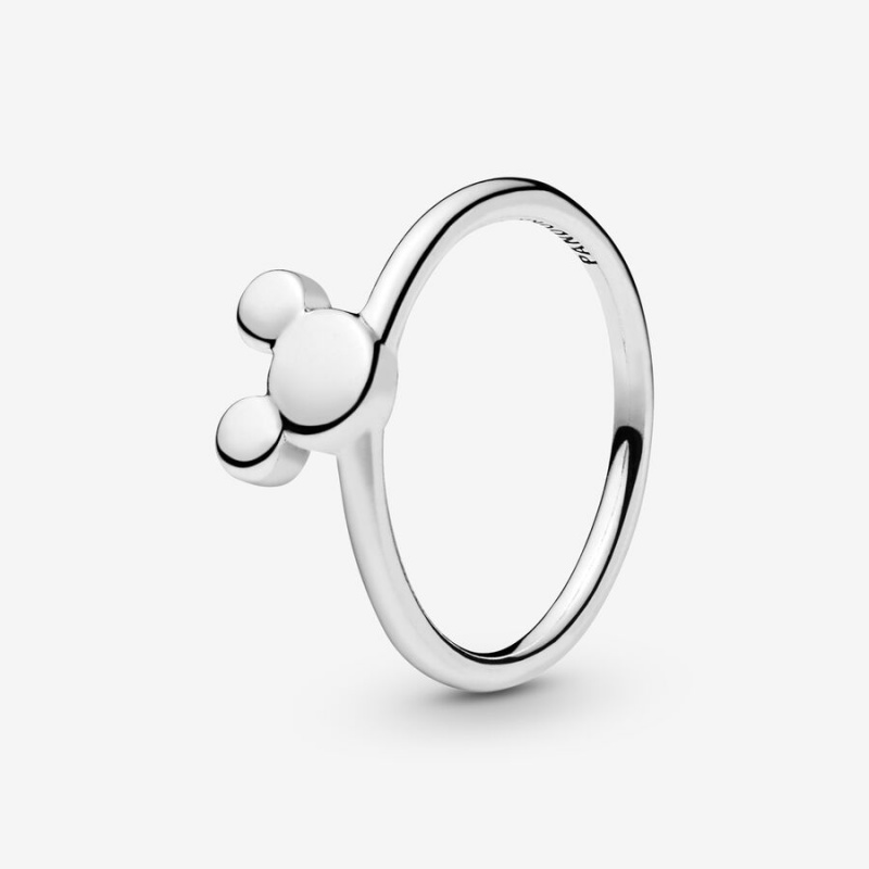 Stackable Rings Pandora Disney, Mickey Silhouette Argent | 3870615-WY