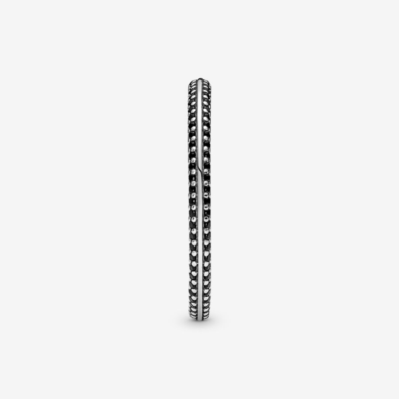 Stackable Rings Pandora ME Black Pavé Argent | 5817320-BF