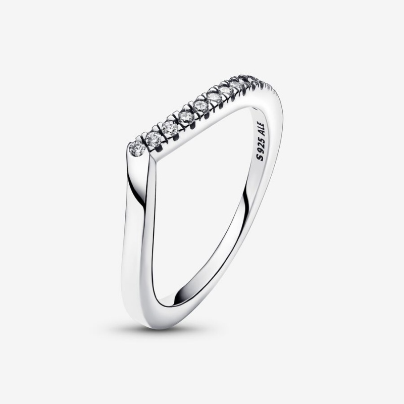 Stackable Rings Pandora Timeless Wish Half Sparkling Argent | 3812065-GI