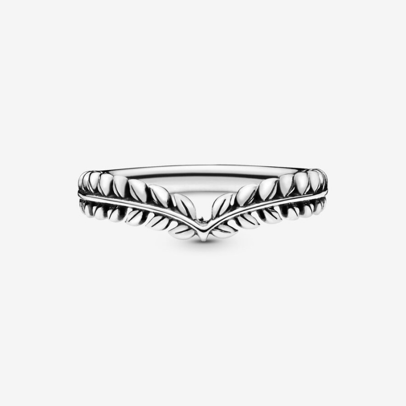 Stackable Rings Pandora Wheat Grains Wishbone Argent | 3217089-IK