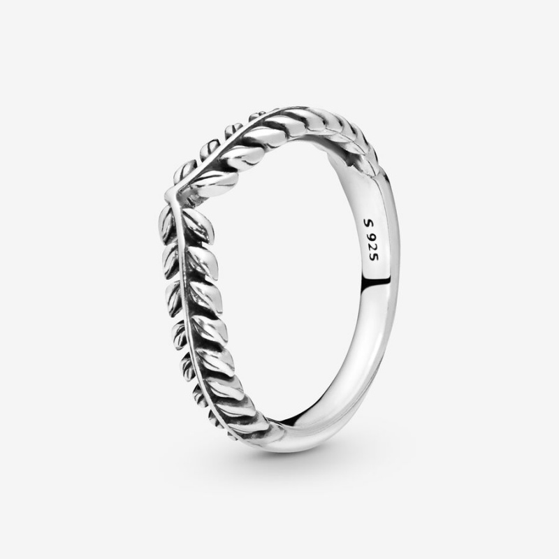 Stackable Rings Pandora Wheat Grains Wishbone Argent | 3217089-IK